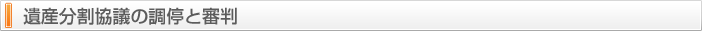 遺産分割協議の調停と審判